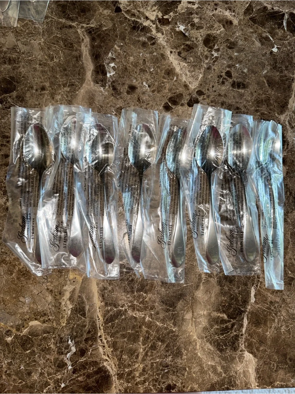 GORHAM Meredith Stainless Flatware Place Setting, NWOB, Set of 8